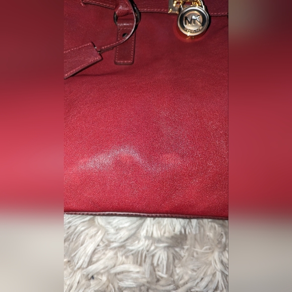 Michael Kors large Hamilton purse dark red - Picture 3 of 12